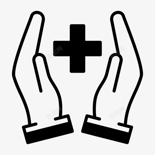 保健手医疗图标svg_新图网 https://ixintu.com 保健 医疗 手