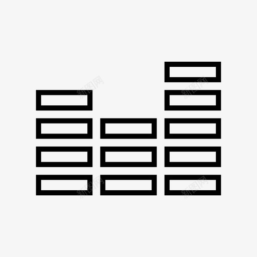 声波节拍鼓声图标svg_新图网 https://ixintu.com 均衡器 声波 声音 录音 节拍 音乐和乐器 鼓声