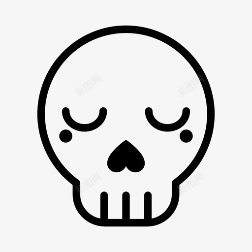 糖骷髅表情符号万圣节图标svg_新图网 https://ixintu.com 万圣节 万圣节表情 微笑 糖骷髅 表情符号