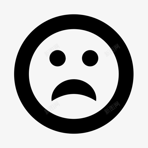 愁眉苦脸忧郁低垂图标svg_新图网 https://ixintu.com 低垂 忧郁 悲伤 愁眉苦脸 胖胖的脸 表情