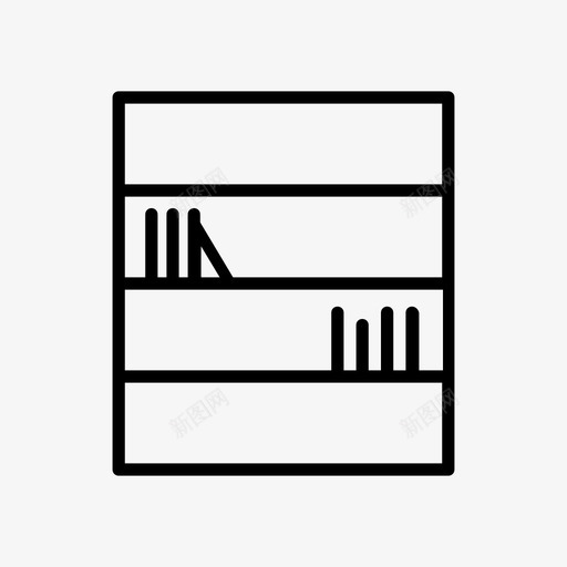 书架装饰家具图标svg_新图网 https://ixintu.com 书架 家具 家居 装饰