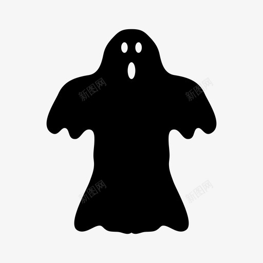 鬼魂恐惧恐怖图标svg_新图网 https://ixintu.com 恐怖 恐惧 鬼魂