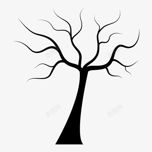 枯树秋天沙漠图标svg_新图网 https://ixintu.com 枯树 植物 沙漠 秋天 自然