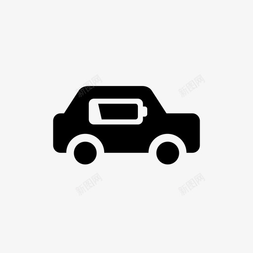 电动汽车无电电池汽车图标svg_新图网 https://ixintu.com 无电电池 汽车 电动汽车