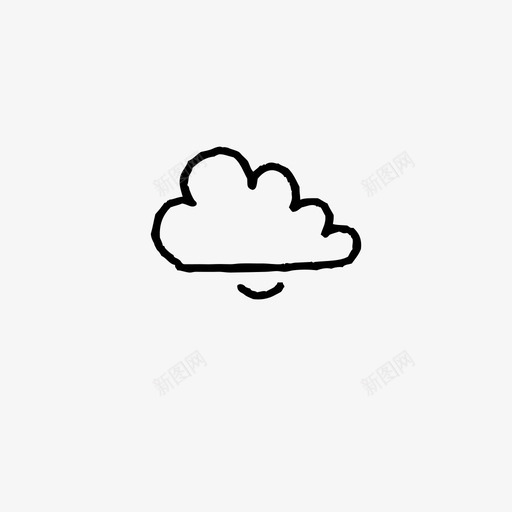 云云计算手绘选择图标svg_新图网 https://ixintu.com 云 云计算 手绘选择