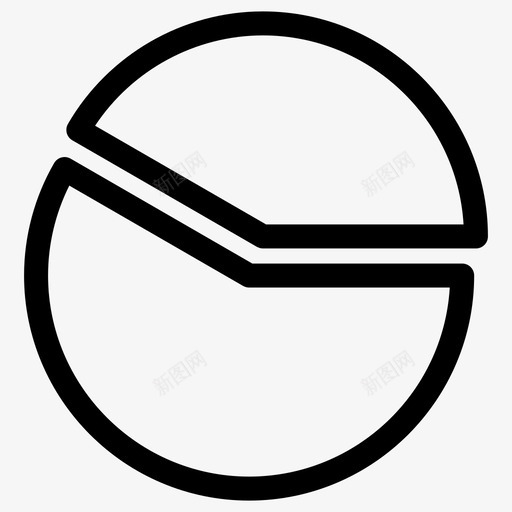 饼图统计图表大纲图标svg_新图网 https://ixintu.com 图表大纲 统计 饼图