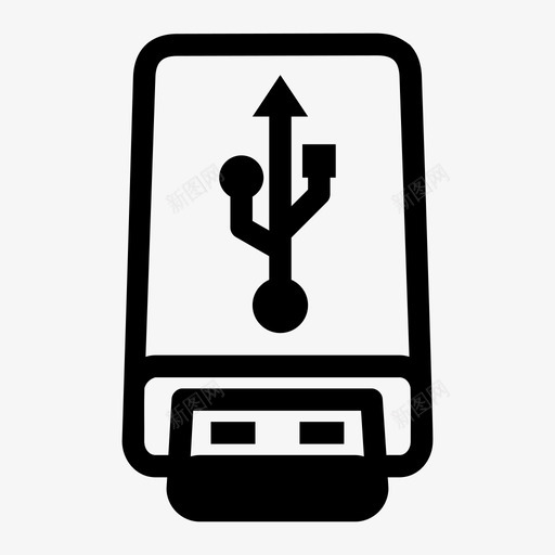 U盘内存存储器图标svg_新图网 https://ixintu.com U盘 usb端口 内存 存储器