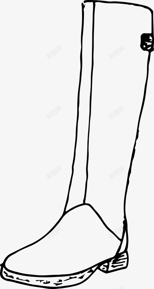 靴子鞋子素描图标svg_新图网 https://ixintu.com 素描 素描图标 靴子 鞋子