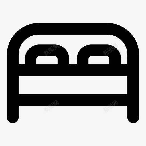 床卧室小床图标svg_新图网 https://ixintu.com 卧室 家具 小床 床