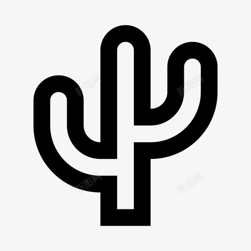 仙人掌沙漠花园图标svg_新图网 https://ixintu.com 仙人掌 户外自然 植物 沙漠 线 自然 花园