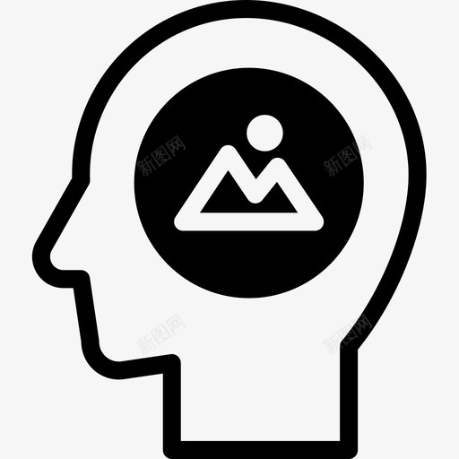想象头脑人图标svg_新图网 https://ixintu.com 人 人的头脑混合 头脑 思考 想法 想象