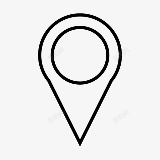 地图针定位点图标svg_新图网 https://ixintu.com 地图针 定位 点