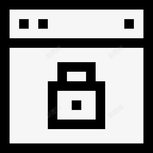 网页浏览器界面挂锁图标svg_新图网 https://ixintu.com 挂锁 浏览器和界面材料图标 用户界面 界面 网页 网页浏览器
