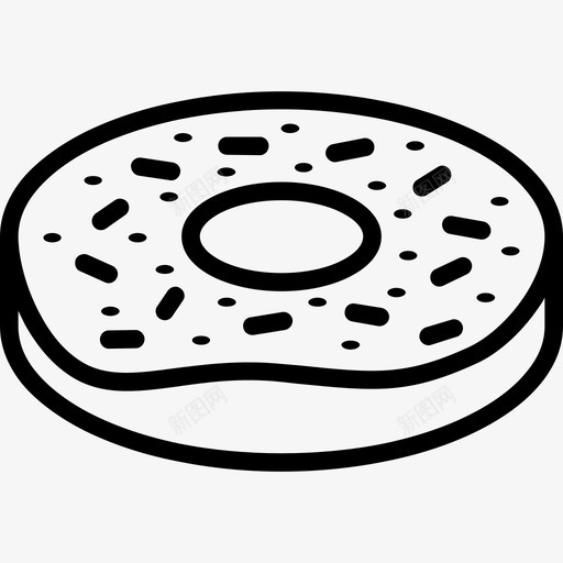 甜甜圈蛋糕甜点图标svg_新图网 https://ixintu.com 甜点 甜甜圈 糖 蛋糕 食品饮料提纲