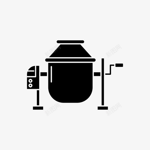 水泥搅拌机建筑工具图标svg_新图网 https://ixintu.com 工具 建筑 水泥搅拌机