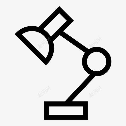 灯学习灯台灯图标svg_新图网 https://ixintu.com 台灯 学习灯 灯