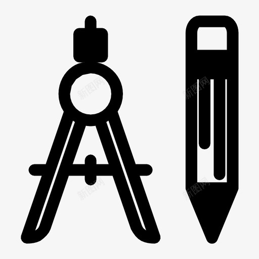 学校用品学习用品教育图标svg_新图网 https://ixintu.com 学习 学习用品 学校用品 教育 数学
