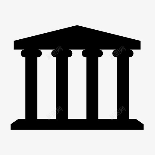博物馆建筑经典图标svg_新图网 https://ixintu.com 博物馆 图书馆 建筑 经典