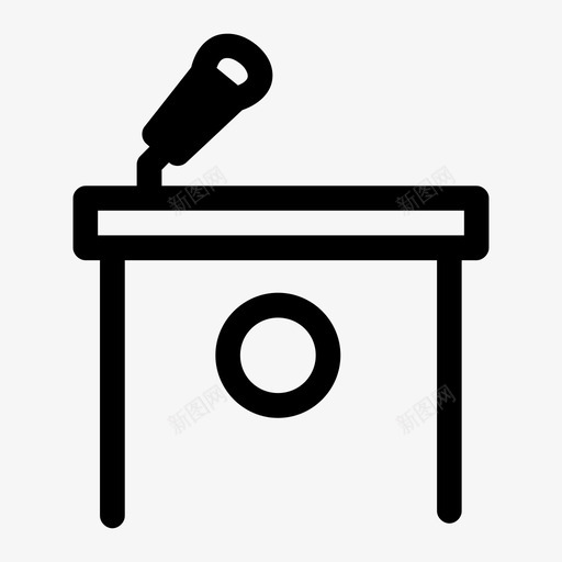 扬声器音频麦克风图标svg_新图网 https://ixintu.com 主持人 声音 扬声器 音频 麦克风