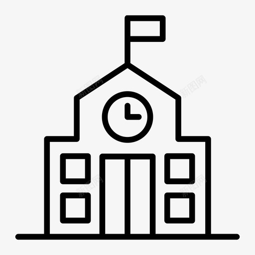 校舍学院教育图标svg_新图网 https://ixintu.com 学院 教育 校舍