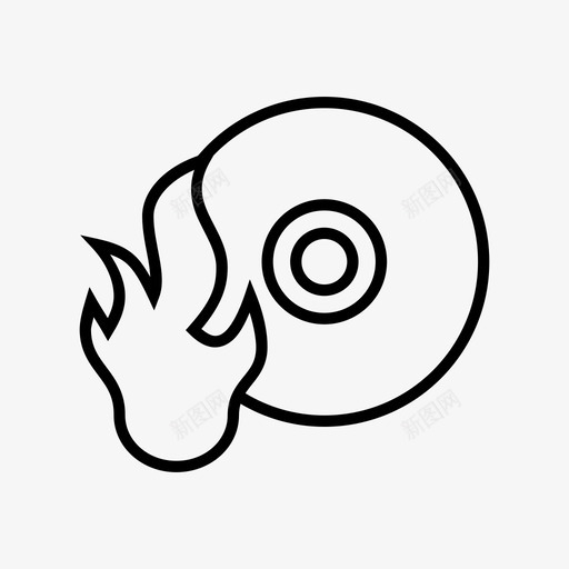 刻录cd光盘音乐图标svg_新图网 https://ixintu.com 光盘 刻录cd 唱片 设备 音乐