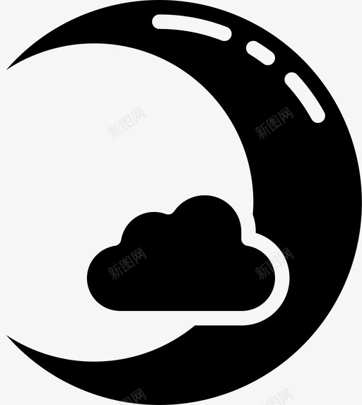 新月恐怖万圣节图标svg_新图网 https://ixintu.com 万圣节 恐怖 新月
