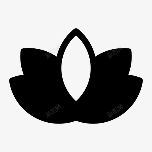 莲花花朵花园图标svg_新图网 https://ixintu.com 植物 花园 花朵 莲花