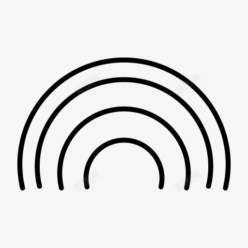 彩虹轮廓彩虹标志图标svg_新图网 https://ixintu.com 彩虹 彩虹轮廓 标志