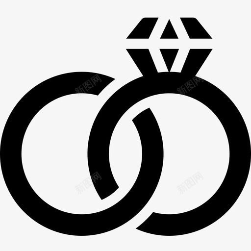 结婚戒指新娘爱情图标svg_新图网 https://ixintu.com 婚礼铭文 已婚 情人 新娘 爱情 结婚戒指