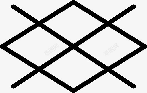 菱形格子花色图标svg_新图网 https://ixintu.com 图案 形状 形状图案薄 格子 花色 菱形
