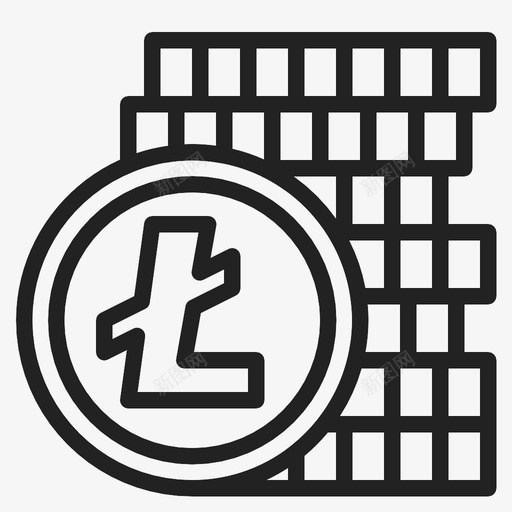 莱特币加密货币数字图标svg_新图网 https://ixintu.com 加密货币 数字 莱特币