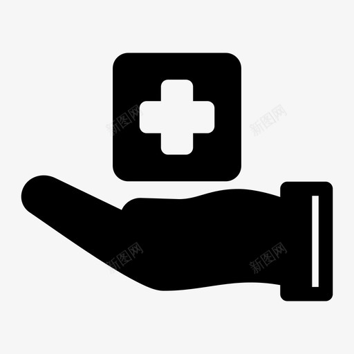 保健手医院图标svg_新图网 https://ixintu.com 保健 医院 手 生活