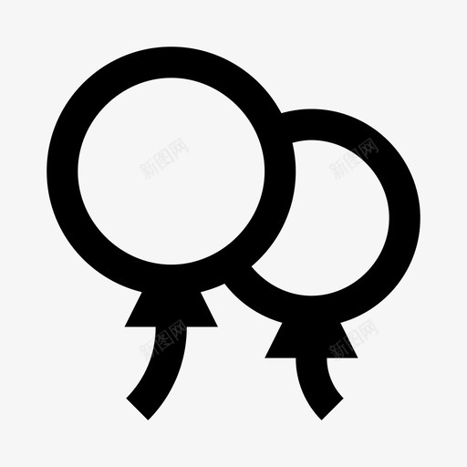 气球宝贝绳子图标svg_新图网 https://ixintu.com 宝贝 气球 绳子