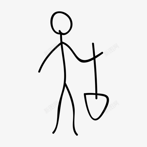耕种挖掘农夫图标svg_新图网 https://ixintu.com 农夫 挖掘 耕种 耕种画 花园 铲子