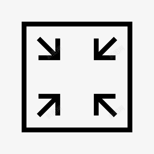 最小化箭头界面元素细图标svg_新图网 https://ixintu.com 最小化 界面元素细 箭头