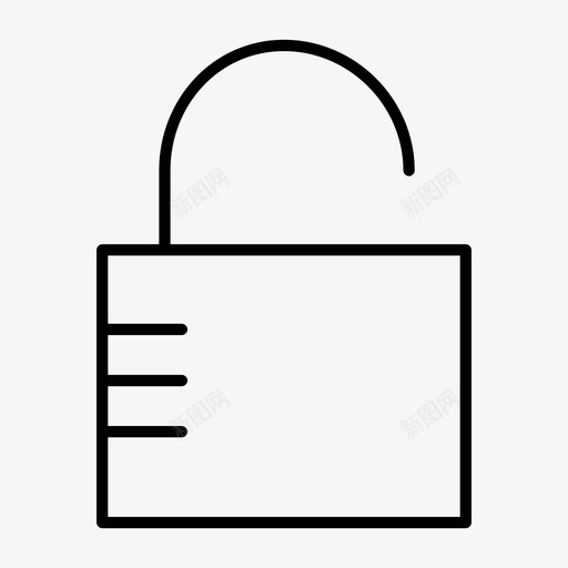 锁组合锁打开挂锁图标svg_新图网 https://ixintu.com 不安全 打开挂锁 无保护 组合锁 锁
