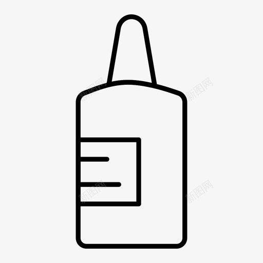 瓶子商业化妆品图标svg_新图网 https://ixintu.com 化妆品 发油 商业 奶油 瓶子 美容和水疗细线图标