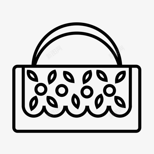 手袋师钱包图标svg_新图网 https://ixintu.com 手袋 设计师 购物 钱包