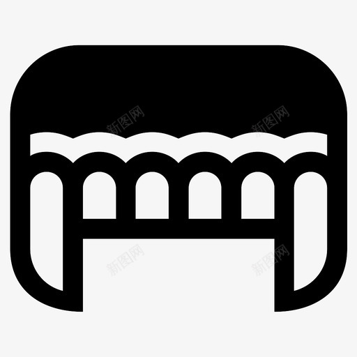 吸血鬼的尖牙万圣节恐怖图标svg_新图网 https://ixintu.com 万圣节 吸血鬼的尖牙 嘴唇 恐怖 牙齿