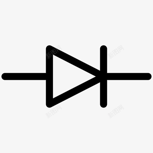 二极管二极管符号电子符号概述图标svg_新图网 https://ixintu.com 二极管 二极管符号 电子符号概述