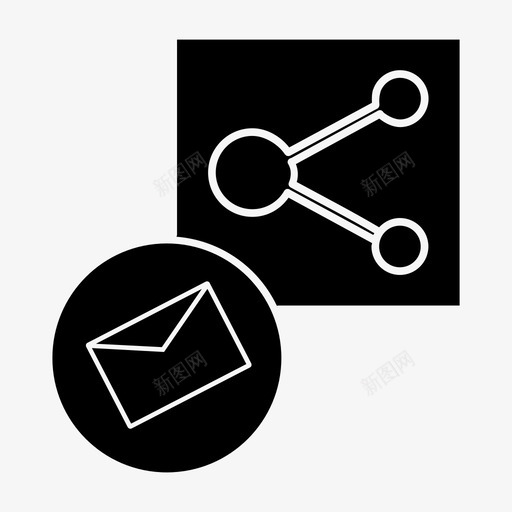 共享电子邮件转发视频图标svg_新图网 https://ixintu.com 共享 共享电子邮件 视频 转发