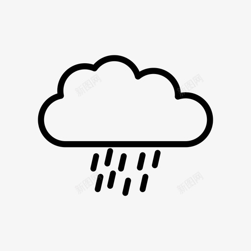 云有雨气象自然图标svg_新图网 https://ixintu.com 云有雨 天空 季节 气象 自然