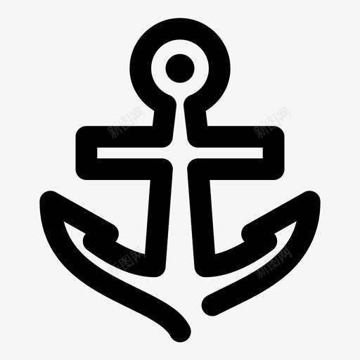 锚航海海盗图标svg_新图网 https://ixintu.com 搜索引擎优化 海 海盗 航海 船 锚