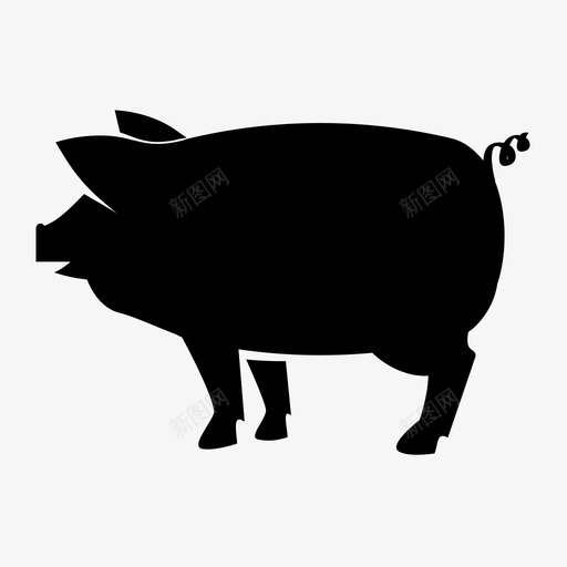 猪svg_新图网 https://ixintu.com 猪 pig