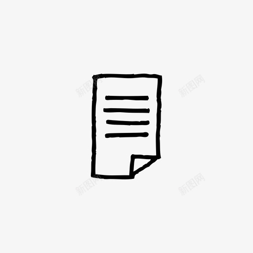纸张文档笔记图标svg_新图网 https://ixintu.com 手绘选择 文档 笔记 纸张