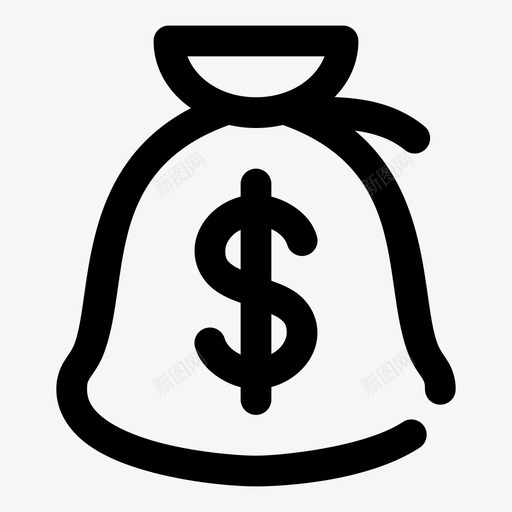 钱袋现金硬币图标svg_新图网 https://ixintu.com 现金 硬币 金融 钱袋 银行