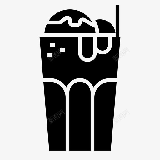 玻璃奶油杯子图标svg_新图网 https://ixintu.com 冰 奶油 杯子 玻璃 饮料