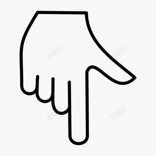 两个手指手数字图标svg_新图网 https://ixintu.com 两个手指 手 数字
