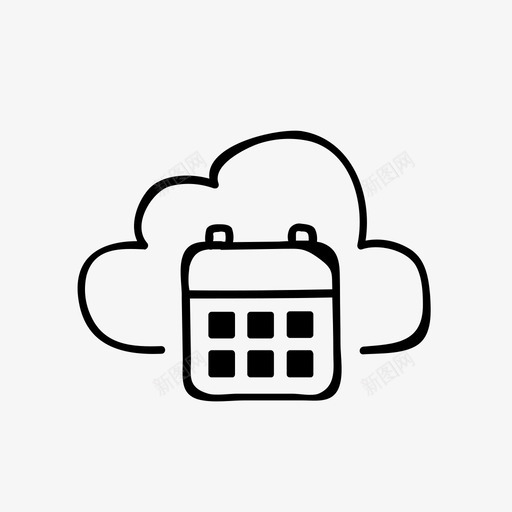 日历议程日期图标svg_新图网 https://ixintu.com 事件 云彩手绘 日历 日期 时间 时间表 议程