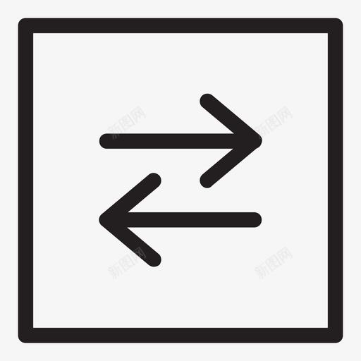 流向箭头正方形图标svg_新图网 https://ixintu.com 正方形 流向 箭头 箭头线集合
